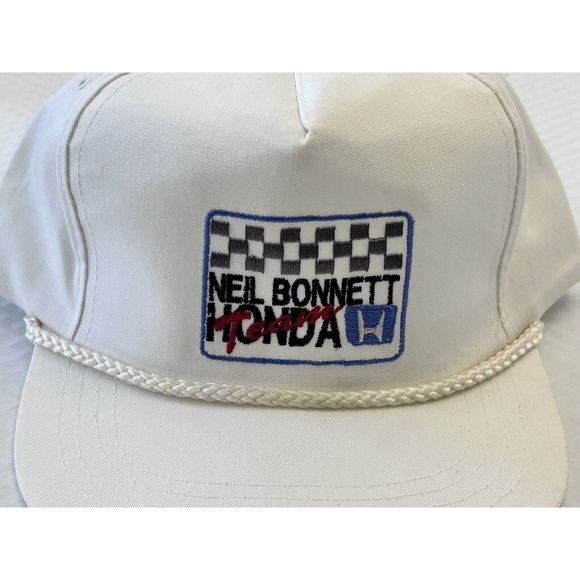 Vintage Nascar Neil Bonnett Team Honda Trucker Snapback Hat - Picture 13 of 13